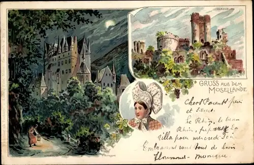 Künstler Litho Wierschem, Schloss Eltz, Tracht, Ehrenburg