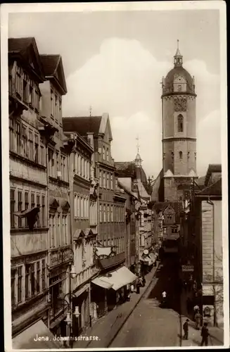 Ak Jena in Thüringen, Johannisstraße, Kirchturm