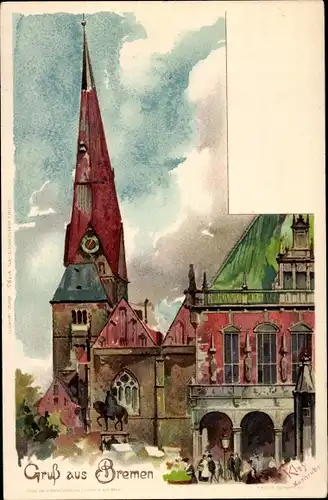 Künstler Litho Kley, Heinrich, Hansestadt Bremen, Liebfrauenkirche