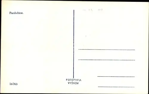 Ak Pardubice Pardubitz Stadt, Straßenpartie, Turm, Sekuritas