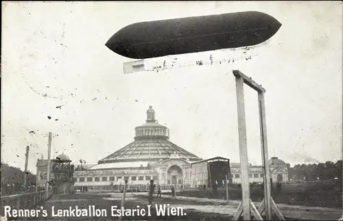 Ak Lenkballon Estaric I, Gebrüder Renner, Wien Leopoldstadt, Rotunde