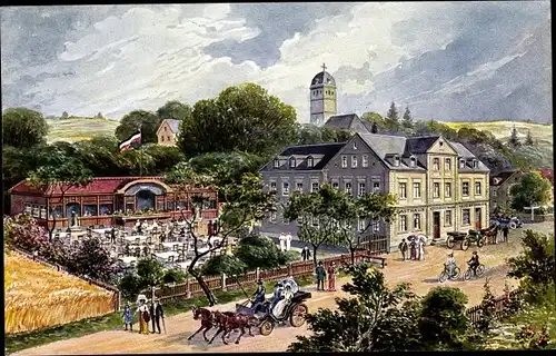 Künstler Ak Mosel Zwickau in Sachsen, Gasthaus Gambrinus