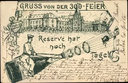 Ak Reserve, 300 Feier, Söhnlein Sekt, 2te Kompanie 1901-03