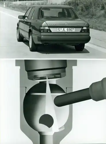 Ak Auto, Mercedes-Benz Diesel '89, 190 D - 300 TD Turbo, Autokennzeichen SJL 6907