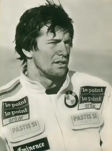 Foto Rennfahrer Hubert Ariol, BMW, Sieger von Rallye Paris-Dakar 1983