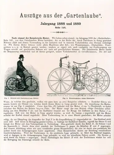 Ak Auszüge aus der Gartenlaube, Jahrgang 1888 und 1889, Ingenieur Gottlieb Daimler, Fahrrad