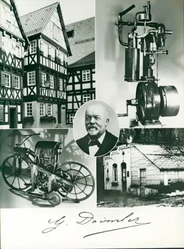 Ak Schorndorf in Württemberg, Ingenieur Gottlieb Daimler, Fachwerkhaus