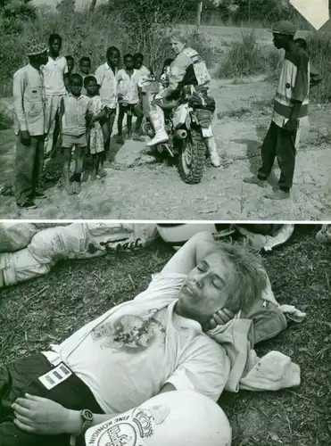 Foto Rallye Paris-Kapstadt 1992, Siegerin Jutta Kleinschmidt, BMW R 100 GS