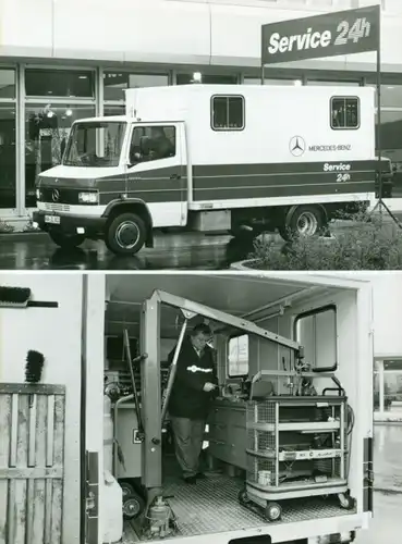 Foto Transporter 609D, Kofferaufbau, Mercedes-Benz-Service, Ersatzteillager