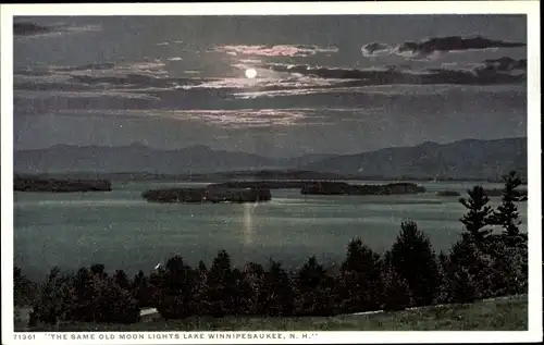 Moonshine Ak Lake Winnipesaukee New Hampshire USA, die gleichen alten Mondlichter