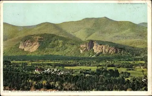 Ak Intervale New Hampshire USA, Moat Mountain und Felsvorsprünge vom Mount Surprise, White Mountains