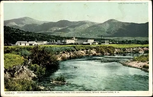 Ak White Mountains New Hampshire, Fabyan House Ernst Presidential Range vom Ammonnoosuc