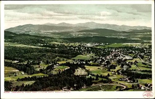 Ak White Mountains New Hampshire USA, Präsidentenbezirk von Littleton