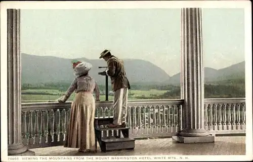 Ak White Mountains New Hampshire USA, Blick auf die Berge vom Mount Washington Hotel aus