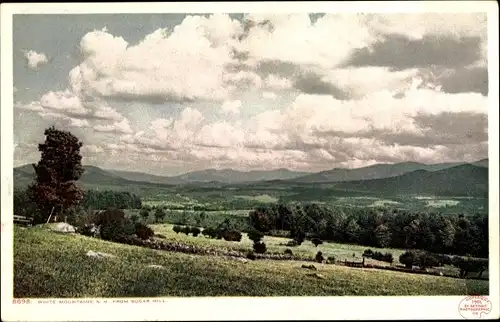 Ak White Mountains New Hampshire USA, Blick vom Sugar Hill