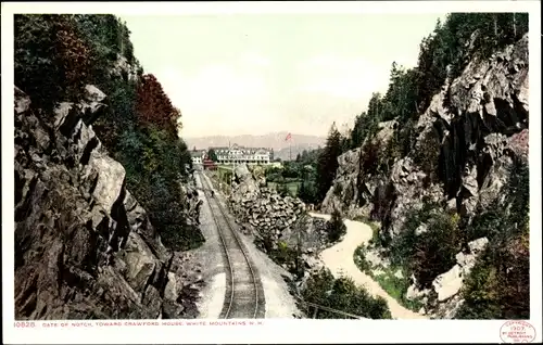 Ak White Mountains New Hampshire USA, Tor von Crawford Notch, Crawford House