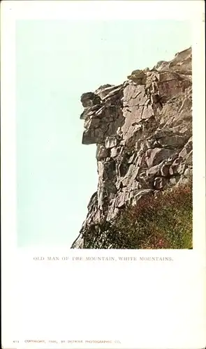 Ak White Mountains New Hampshire USA, alter Mann des Berges