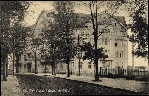 Ak Chojnice Konitz Westpreußen, Bahnhofstraße