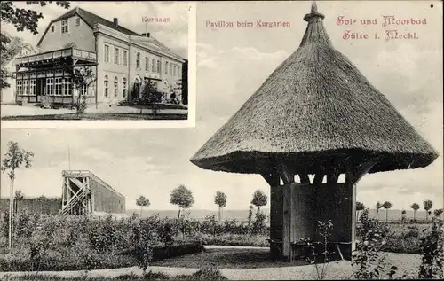 Ak Bad Sülze in Mecklenburg, Kurhaus, Pavillon beim Kurgarten, Gradierwerk