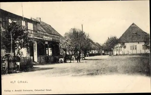 Ak Ostseebad Graal Müritz, Teilansicht, Straßenpartie