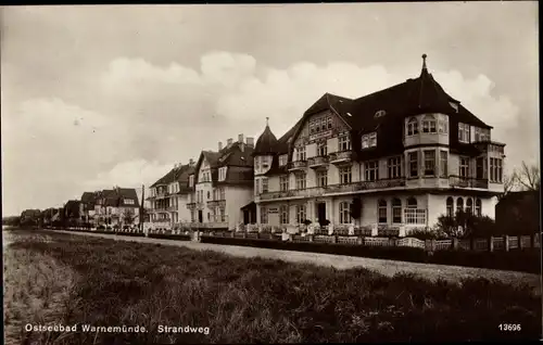 Ak Ostseebad Warnemünde Rostock, Strandweg