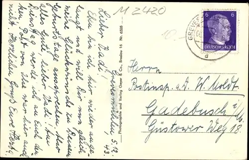 Ak Grevesmühlen in Mecklenburg, Heim Hamberge