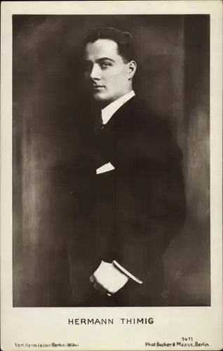 Ak Schauspieler Hermann Thimig, Portrait