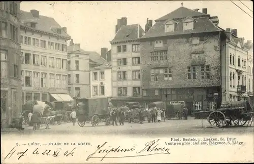 Ak Liège Lüttich Wallonien, Place de la Goffe