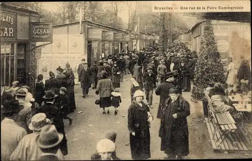 Ak Bruxelles Brüssel, Une rue de la Foire Commerciale