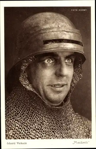 Ak Schauspieler Eduard Verkade, Portrait, in Macbeth