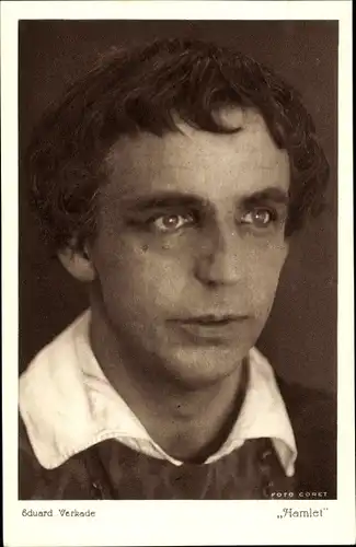 Ak Schauspieler Eduard Verkade, Portrait, Hamlet