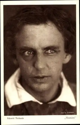 Ak Schauspieler Eduard Verkade, Portrait, Hamlet