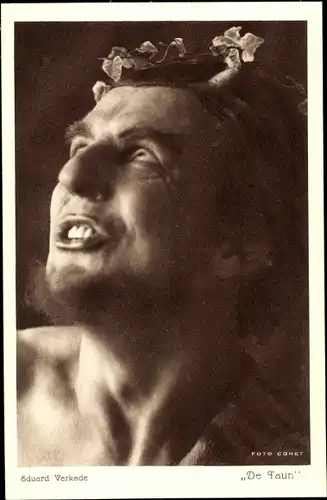 Ak Schauspieler Eduard Verkade, Portrait, De Faun
