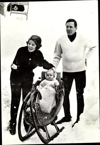 Ak Prinzessin Beatrix, Prinz Claus von Amsberg, Willem-Alexander 1968