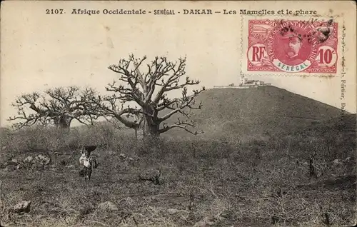 Ak Dakar Senegal, Les Mamelles und der Leuchtturm