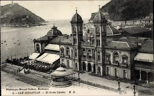 Ak Donostia San Sebastian Baskenland, das Grand Casino