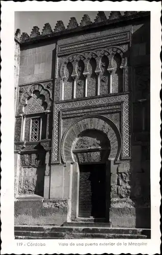 Ak Córdoba Andalusien Spanien, Mezquita, Eingangsportal