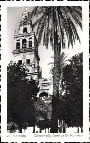 Ak Córdoba Andalusien Spanien, Glockenturm, Turm der Orangenbäume