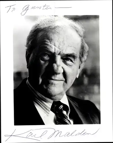 Ak Schauspieler Karl Malden, Portrait, Autogramm