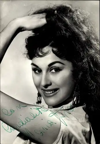 Foto Ak Schauspielerin Maria Frau, Portrait, Autogramm