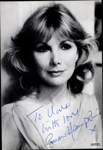 Ak Schauspielerin Susan Hampshire, Portrait, Autogramm