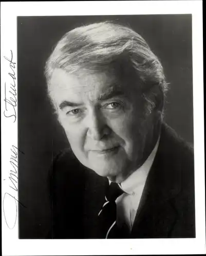 Foto Schauspieler James Stewart, Portrait, Autogramm