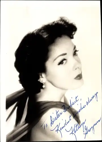 Foto Ak Schauspielerin Kathryn Grayson, Portrait, Autogramm