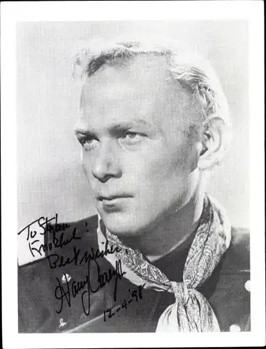 Ak Schauspieler Harry Carey jr., Portrait, Autogramm