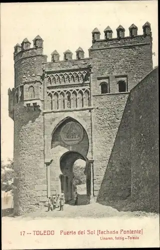 Ak Toledo Kastilien La Mancha Spanien, Puerta del Sol, fachada Poniente