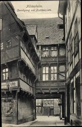 Ak Hildesheim in Niedersachsen, Durchgang am Andreasplatz