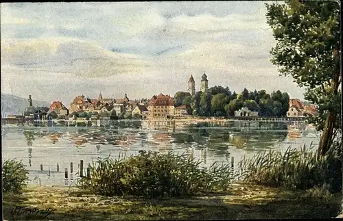 Künstler Ak Marschall, V., Lindau am Bodensee Schwaben, Gesamtansicht