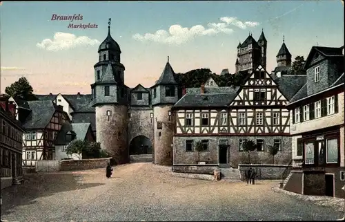 Ak Braunfels an der Lahn, Marktplatz, Tor