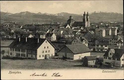 Ak Kempten im Allgäu Schwaben, Panorama