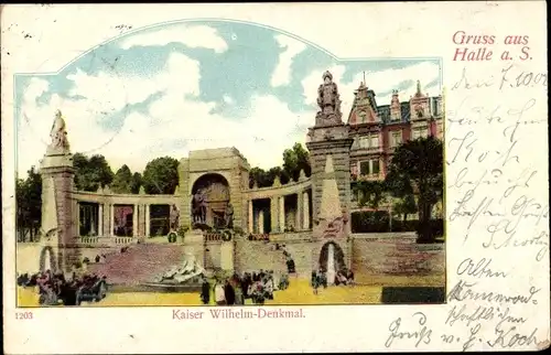 Ak Halle an der Saale, Kaiser Wilhelm-Denkmal